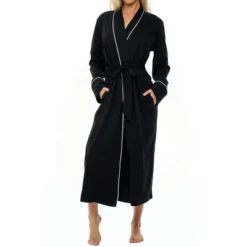 Womens Soft Cotton Knit Jersey Lounge Robe With Pockets, Long Bathrobe -Women Clothing Shop GUEST c1eca7ab 3ccd 431d 998a aae04e93efc8