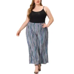 Agnes Orinda Women's Plus Size Boho Palazzo Lounge Wide Leg Pants With Elastic Waist And Stripe -Women Clothing Shop GUEST c47c086d 3e68 40f3 8d1e f69cf2b3e7f4