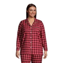 Lands' End Women's Long Sleeve Print Flannel Pajama Top -Women Clothing Shop GUEST c67d8beb 1bb0 4f02 8fd5 c86324549669