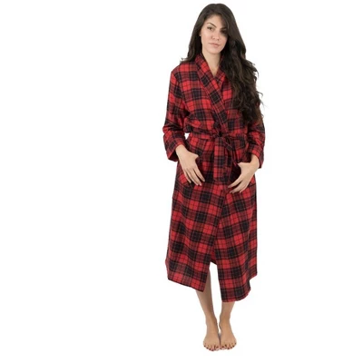 Leveret Womens Flannel Robe 5 Leveret Womens Flannel Robe - Image 5