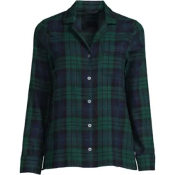 Lands' End Women's Long Sleeve Print Flannel Pajama Top -Women Clothing Shop GUEST ce2a1317 e287 4966 9626 98c418adcd95