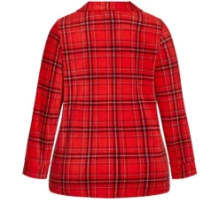 Women's Plus Size Fleece Check Sleep Top - Red | AVENUE 10 Women's Plus Size Fleece Check Sleep Top - Red | AVENUE -Women Clothing Shop GUEST cf4a9ca4 51b3 4b77 afe8 6eba7b242207
