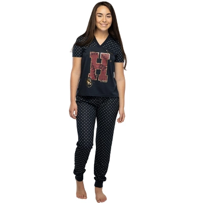 Harry Potter Juniors' H Is For Harry Gryffindor Athletic Jogger Pajama Set Black 4 Harry Potter Juniors' H Is For Harry Gryffindor Athletic Jogger Pajama Set Black - Image 4