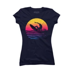 Junior's Design By Humans Surfer Waves By Clingcling T-Shirt -Women Clothing Shop GUEST d09647c9 f899 46f0 86a2 6c3f726c00b1
