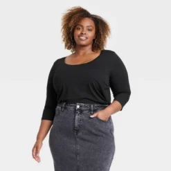 Women's Elbow Sleeve Tunic T-Shirt - Ava & Viv™ -Women Clothing Shop GUEST d300d32d 69f6 4a2c b57e 6bfe90d520e2