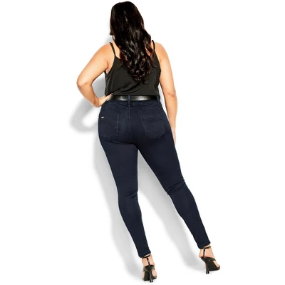 Women's Plus Size Asha Short Skinny Jean - Dark Denim | CITY CHIC 1 Women's Plus Size Asha Short Skinny Jean - Dark Denim | CITY CHIC