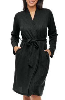 Women's Soft Ribbed Waffle Rib Knit Wrap Robe With Pockets, Lightweight Bathrobe 17 Women's Soft Ribbed Waffle Rib Knit Wrap Robe With Pockets, Lightweight Bathrobe -Women Clothing Shop GUEST d7dc8d17 0e9f 437d b555 a533470d4a5f