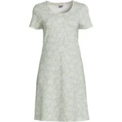 Lands' End Women's Cotton Short Sleeve Knee Length Nightgown -Women Clothing Shop GUEST d94ea6b5 0bc1 4025 9452 309d4ac825a6