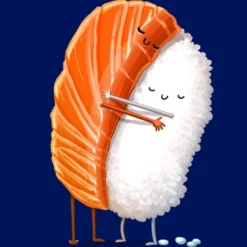 Junior's Design By Humans Sushi Hug By Andremullerdko T-Shirt
