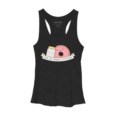 Women's Design By Humans You're The Sprinkles To My Donut By Kimvervuurt Racerback Tank Top 2 Women's Design By Humans You're The Sprinkles To My Donut By Kimvervuurt Racerback Tank Top - Image 2
