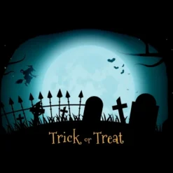 Women's Design By Humans Trick Or Treat By Darkstroke Racerback Tank Top