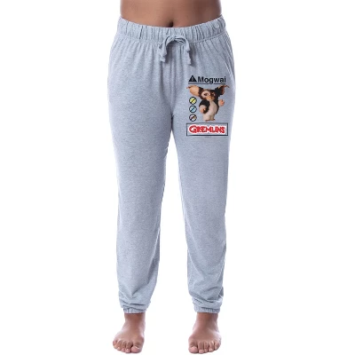 Gremlins Womens' Mogwai Rules Logo Movie Jogger Sleep Pajama Pants Grey 3 Gremlins Womens' Mogwai Rules Logo Movie Jogger Sleep Pajama Pants Grey - Image 3