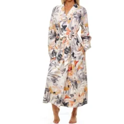 Womens Soft Cotton Knit Jersey Lounge Robe With Pockets, Long Bathrobe -Women Clothing Shop GUEST e0e3bd65 6e46 4b6d b11a 37221b8d7030