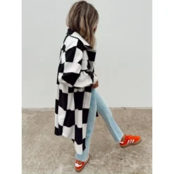 Women's Ascot + Hart Checkered Fleece Graphic Shacket -Women Clothing Shop GUEST e18adfce 077b 4102 9e21 152274297d7b