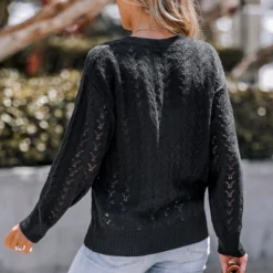 Women's Pointelle Knit V-Neck Sweater - Cupshe 10 Women's Pointelle Knit V-Neck Sweater - Cupshe -Women Clothing Shop GUEST e48ca2be 03e3 4914 be69 bdc831909b7e