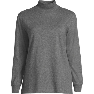 Lands' End Women's Plus Size Long Sleeve Super T Mock 8 Lands' End Women's Plus Size Long Sleeve Super T Mock - Image 8