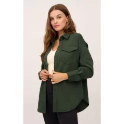 90 Degree By Reflex Womens Softlite Scuba Morgan Modal Shacket