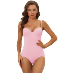 Allegra K Women's Adjustable Straps Tummy Control Shaping Mesh Leotard With Bra -Women Clothing Shop GUEST e69a4ca7 007f 447b b68a 343a3f2ac8fa