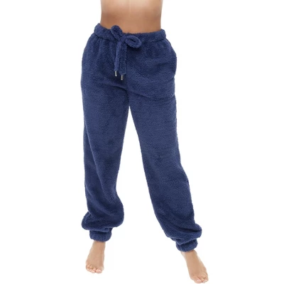 Women's Fuzzy Fleece Pajama Pants, Joggers With Drawstring, Elastic Waist 7 Women's Fuzzy Fleece Pajama Pants, Joggers With Drawstring, Elastic Waist - Image 7