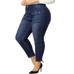Agnes Orinda Women's Plus Size Denim Mid-Rise Stretch Washed Skinny Jeans -Women Clothing Shop GUEST e6c476c1 1070 4102 a60e d9b2abad1cf5