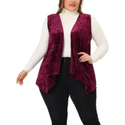Agnes Orinda Plus Size Velvet Cardigan For Women Fashion Vests Asymmetric Hem Open Front Vest -Women Clothing Shop GUEST e748efc3 afed 45fd 9349 a5aaec3a859b