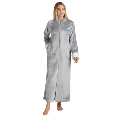 Softies Plush Mandarin Collar Zip Robe 6 Softies Plush Mandarin Collar Zip Robe - Image 6