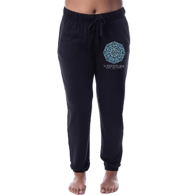 Supernatural Womens' Join The Hunt Devil's Trap Sleep Jogger Pajama Pants Black 3 Supernatural Womens' Join The Hunt Devil's Trap Sleep Jogger Pajama Pants Black - Image 3