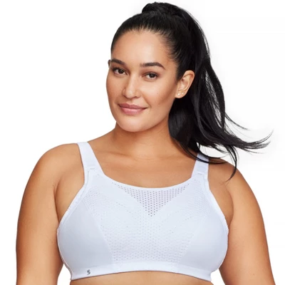 Glamorise Womens Custom Control Sports Wirefree Bra 1166 White 5 Glamorise Womens Custom Control Sports Wirefree Bra 1166 White - Image 5