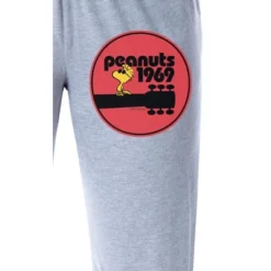 Peanuts Womens' Classic Woodstock Character 1969 Sleep Pajama Pants Grey