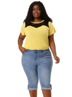 Agnes Orinda Women's Plus Size Mid-Rise Curvy Skinny Stretch Denim Jean Capri -Women Clothing Shop GUEST f5cebf79 95da 4ffb a2bc e5aae2b1751c