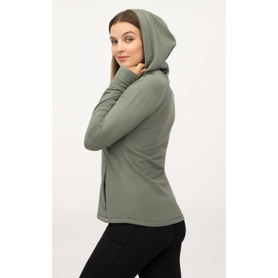 Yogalicious Womens Polarlux Black Diamond Hoodie Jacket 2 Yogalicious Womens Polarlux Black Diamond Hoodie Jacket - Image 2