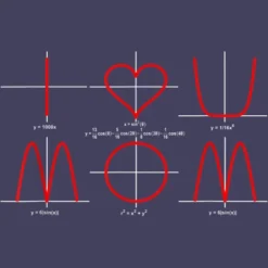 Women's Design By Humans I Love You Mom Math Equations By WatercolorFun Racerback Tank Top