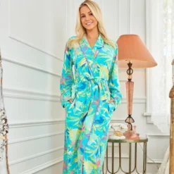 Womens Soft Cotton Knit Jersey Lounge Robe With Pockets, Long Bathrobe -Women Clothing Shop GUEST ff43a456 94a7 48bf b26d f6bf6c01103a